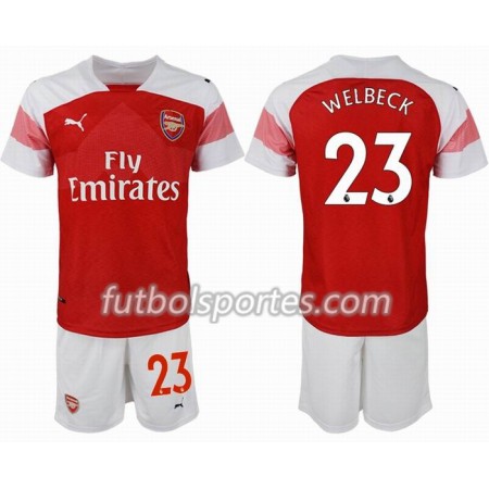 Camisetas Arsenal WELBECK 23 Niño Primera Equipacion 2018/2019